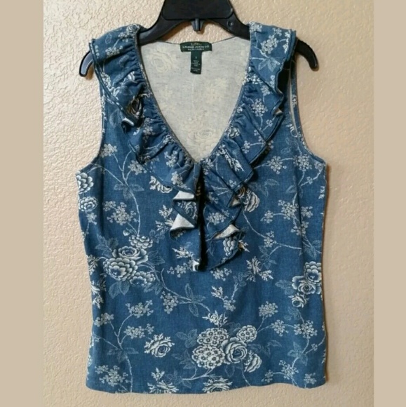 Ralph Lauren Tops - Ralph Lauren Ruffled Sleeveless Top size S